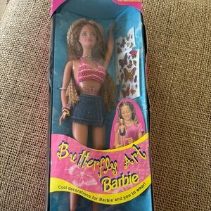 Mattel Barbie Butterfly Art Doll #20359 Vintage 1998 Tattoo- Unopened Box- VTG